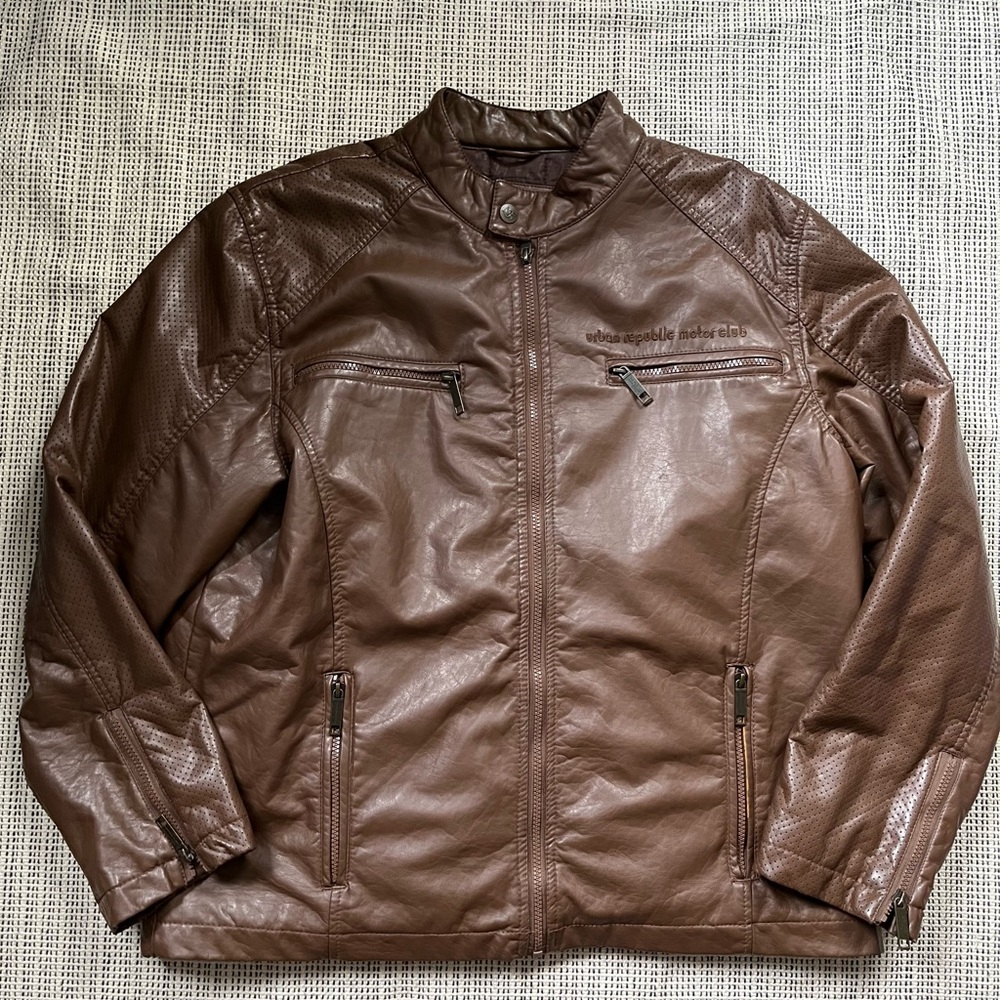 Urban Republic Brown Faux Leather Jacket